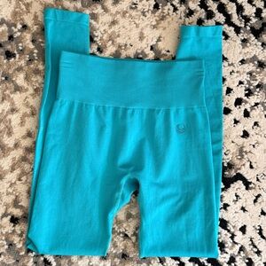 Lazuli Label Seamless High-Waisted Leggings Teal Blue Size XS